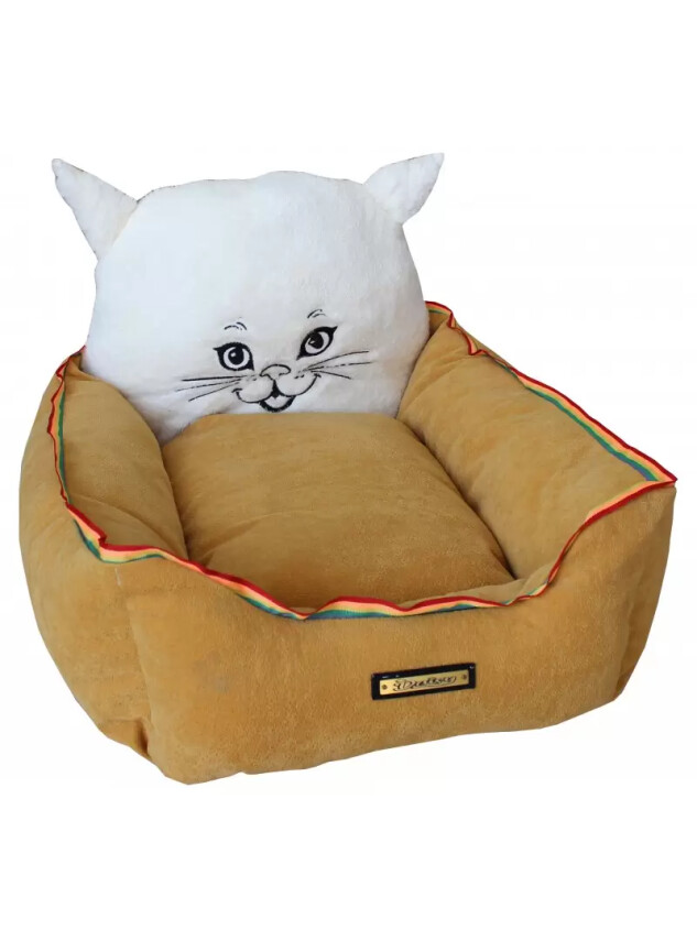 Daisy Kedi Başlıklı Minderli Yatak - Daisy