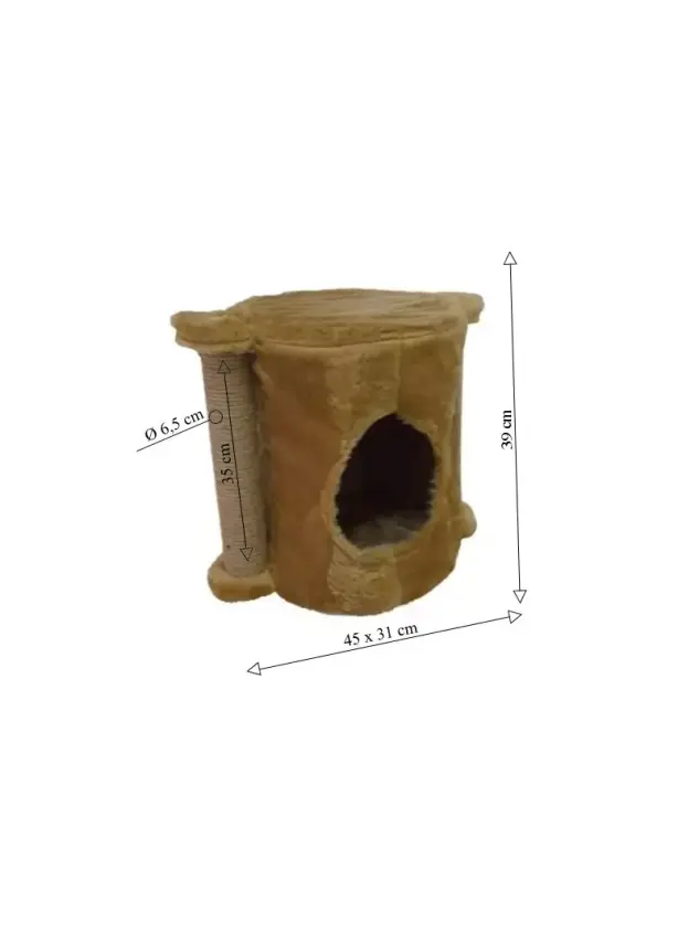 Daisy Kedi Evi ve Tırmalama FUN BOX Modeli GRİ - 1