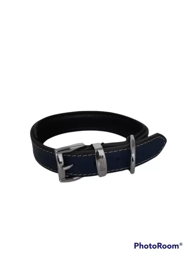 Daisy Klasik Deri Köpek Tasması S-2,5cm Lacivert - 1