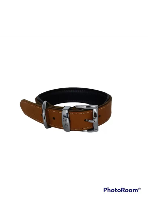 Daisy Klasik Deri Köpek Tasması S-2,5cm Taba - Daisy