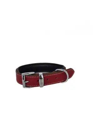 Daisy Klasik Deri Köpek Tasması XXS-2cm Kırmızı - Daisy