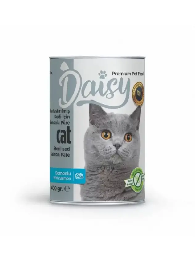 Daisy Pate Somonlu Ezme Steril Kedi Konserve 400 gr - 1