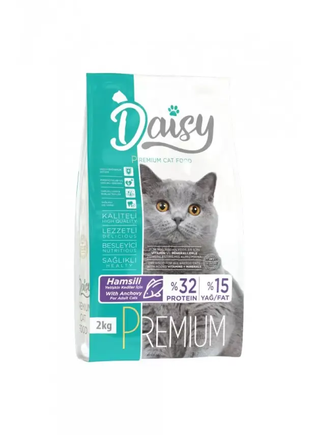 Daisy Premium Hamsi Etli Yetişkin Kedi Maması 2 Kg - 1
