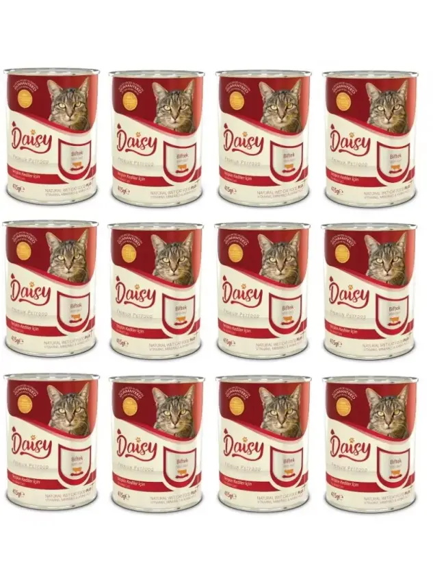 Daisy Premium Pet Biftekli Kedi Konservesi 12 Adet 400 Gr - 1