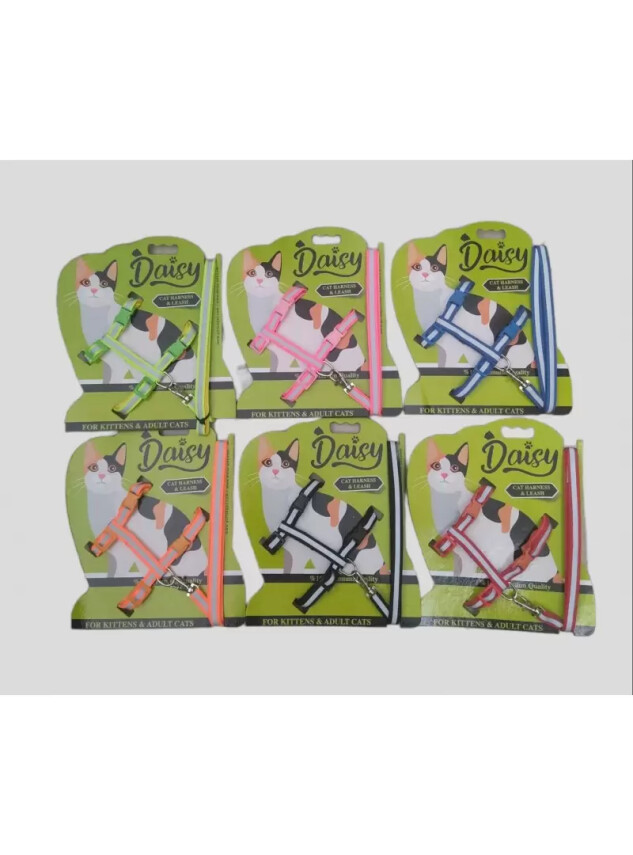 Daisy Reflektörlü Kedi Takım Bel Tasması - Daisy