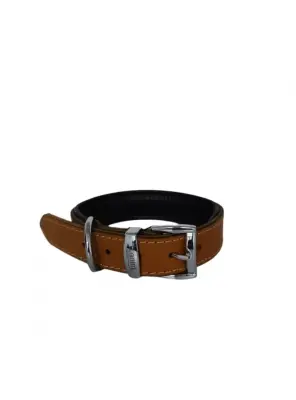 Daisy Yağlı Deri Köpek Tasması XXS-2cm Taba - Daisy