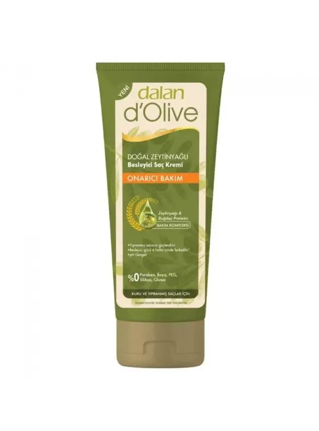 Dalan D Olive 200Ml Zeytinyağlı Saç Kremi- Kuru Ve Yıpranmış Saçlar İçin - 1