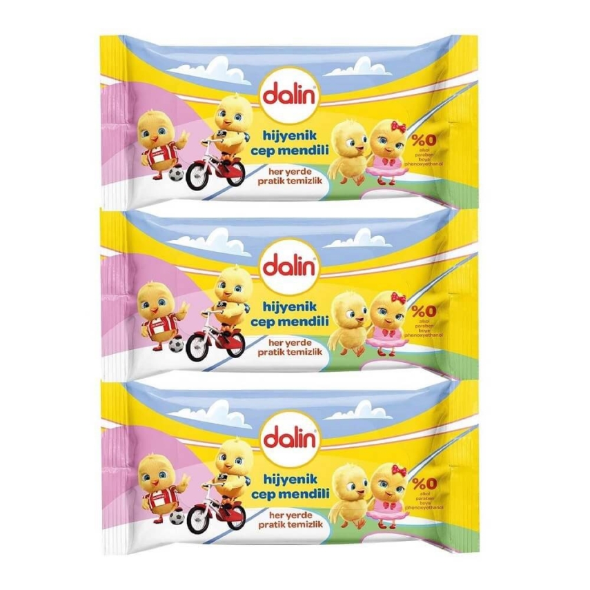 Dalin Hijyenik Islak Cep Mendil 3lü 15 Yaprak - 1