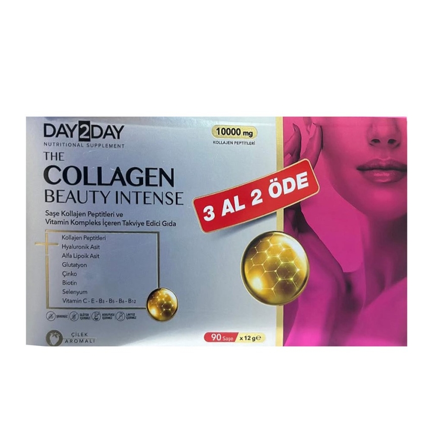 Day2Day The Collagen Beauty Çilek Aromalı 10000 mg 30 Saşe - 3 Al 2 Öde - 1