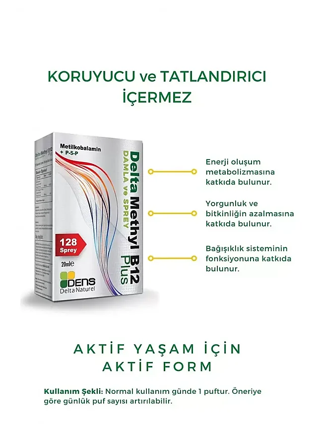 Delta Methyl B12 Plus ve Vegatamin D3+K2 20+20ml 2'li Set - 3