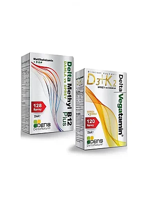 Delta Methyl B12 Plus ve Vegatamin D3+K2 20+20ml 2'li Set - Delta Naturel