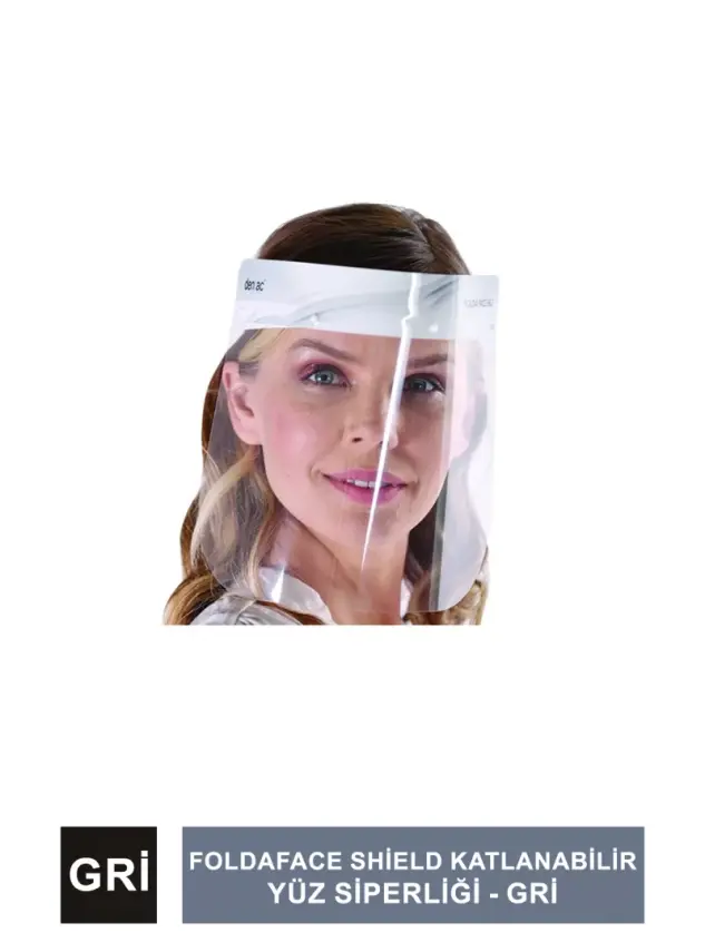 Dentac FoldaFace Shield Katlanabilir Yüz Siperliği - Gri - 3