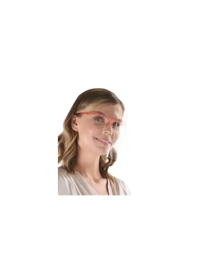 Dentac GoggleFace Shield Yüz Siperliği - Kırmızı - 1