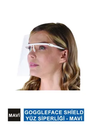 Dentac GoggleFace Shield Yüz Siperliği - Mavi - 3