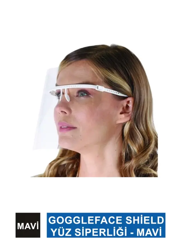 Dentac GoggleFace Shield Yüz Siperliği - Mavi - 3