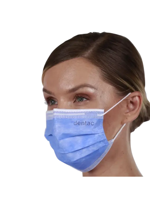 Dentac T-Mask 3 Katlı Cerrahi Yüz Maskesi Beyaz 50 Adet - 2