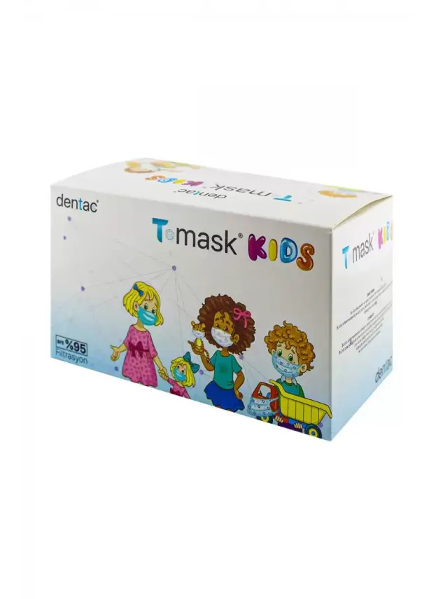 Dentac T-Mask 3 Katlı Çocuk Maskesi 50 Adet - 1