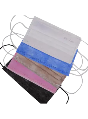 Dentac T-Mask 3 Katlı Renkli Cerrahi Yüz Maskesi - Füme - 100 Adet -2 x 50LI Kutu- - 2