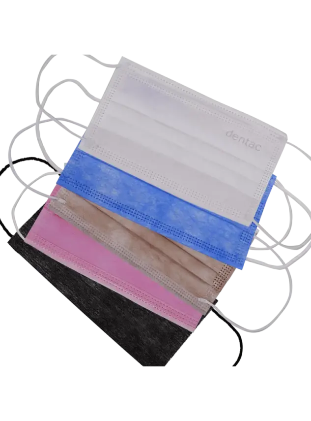 Dentac T-Mask 3 Katlı Renkli Cerrahi Yüz Maskesi - Füme - 100 Adet -2 x 50LI Kutu- - 2