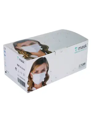 Dentac T-Mask 3 Katlı Renkli Cerrahi Yüz Maskesi Siyah 50 Adet - 1