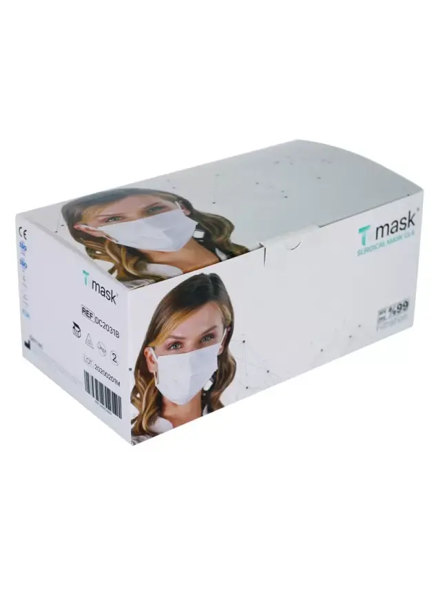 Dentac T-Mask 3 Katlı Renkli Cerrahi Yüz Maskesi Siyah 50 Adet - 1