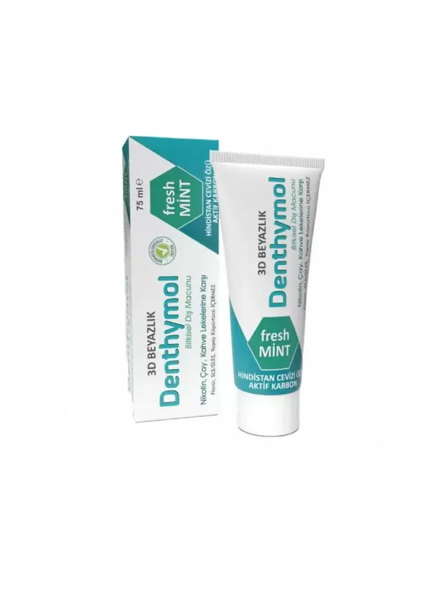 Denthymol 3D Beyazlık Diş Macunu - Hindistan Cevizi - Karbon - 75 ml - 2