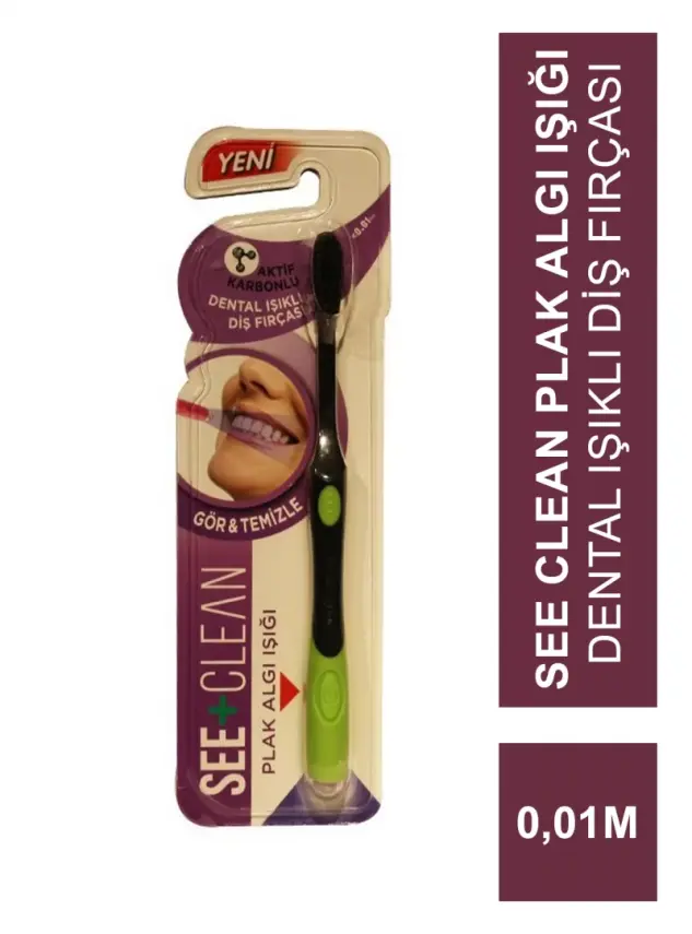 Dentiste See Clean Plak Algı Işığı Dental Işıklı Diş Fırçası - Yeşil - 1