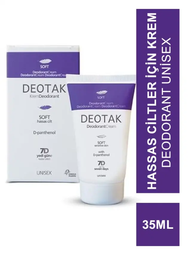 Deotak Soft Hassas Ciltler İçin Krem Deodorant Unisex 35ml - 1