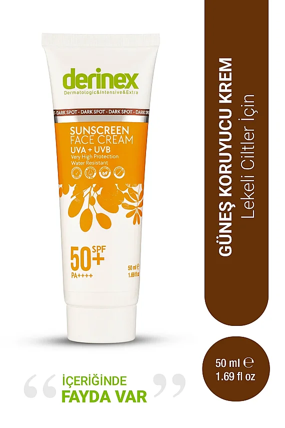 Derinex Lekeli Ciltler Için Güneş Koruyucu Krem Spf50+ 50 ml - 1