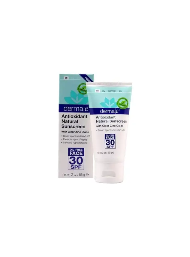 Derma E SPF 30 Antioxidant Natural Sunscreen Oil Free Face Lotion 56 ml Antioksidan İçerikli Doğal Güneş Koruyucu - 1