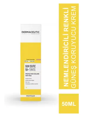 Dermaceutic Sun Ceutic Tinted Anti-Agig Spf50 50ml - Nemlendiricili Renkli Güneş Koruyucu Krem - Dermaceutic