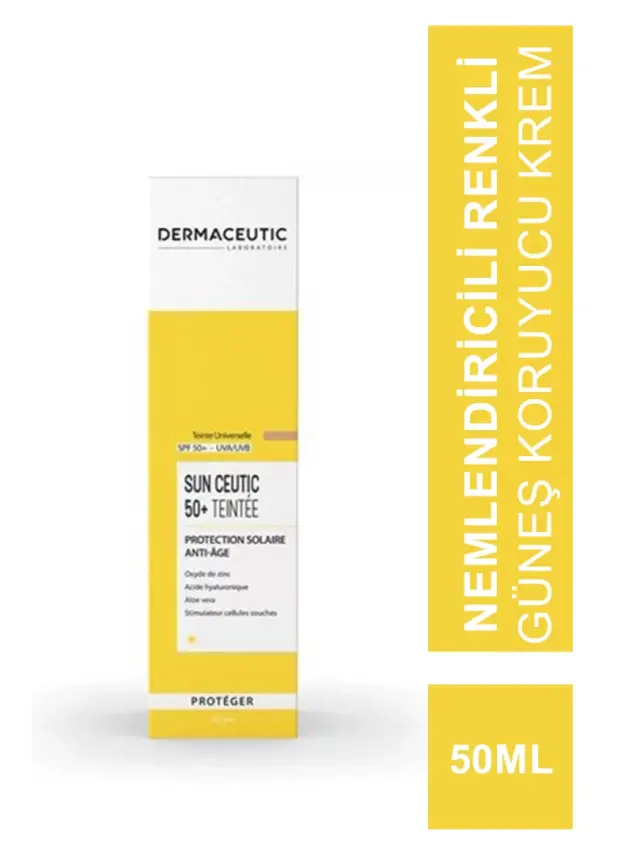 Dermaceutic Sun Ceutic Tinted Anti-Agig Spf50 50ml - Nemlendiricili Renkli Güneş Koruyucu Krem - 1