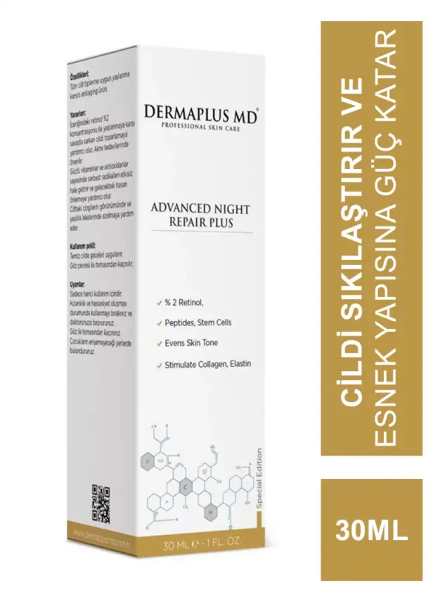 DermaPlus MD Advanced Night Repair Plus 30 ml Anti Aging Gece Kremi - 1