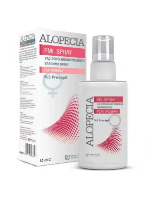 Dermo Clean Alopecia Anti Hair Loss FML Sprey Saç Dökülme Önleyici Sprey for Women 60 ml - 1