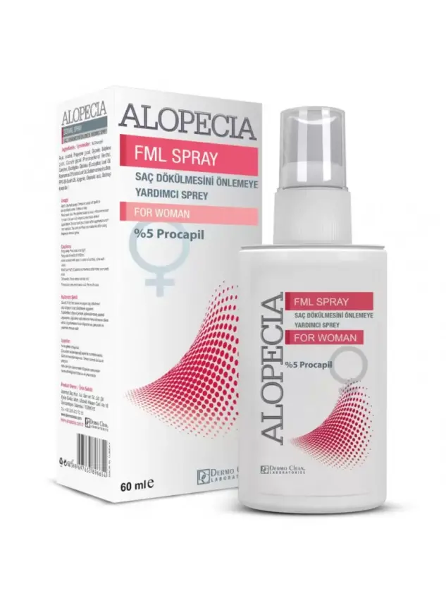 Dermo Clean Alopecia Anti Hair Loss FML Sprey Saç Dökülme Önleyici Sprey for Women 60 ml - 1