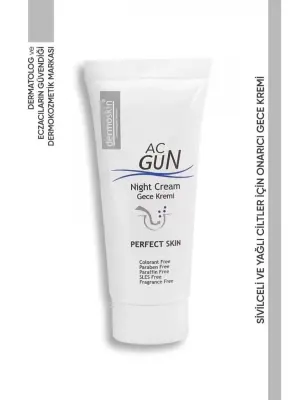 Dermoskin Acnegun Onarıcı Gece Kremi 30 ml - Dermoskin