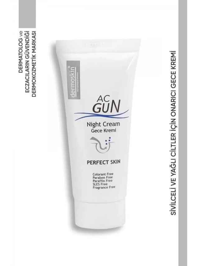 Dermoskin Acnegun Onarıcı Gece Kremi 30 ml - Dermoskin
