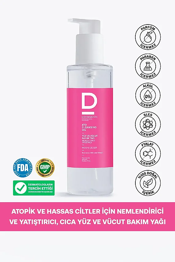 Dermoskin Ato Yüz ve Vücut Bakım Yağı 200 ml - 1