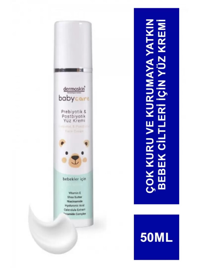 Dermoskin Babycare Prebiyotik & Postbiyotik Yüz Kremi 50 ml - Dermoskin