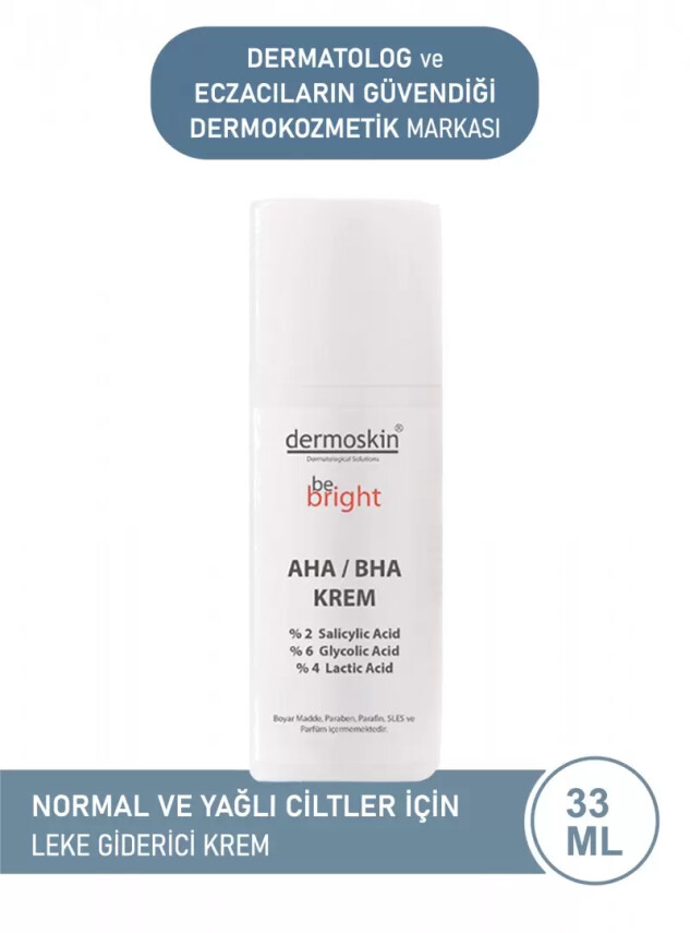 Dermoskin Be Bright AHA/BHA Krem 33 Ml - Dermoskin
