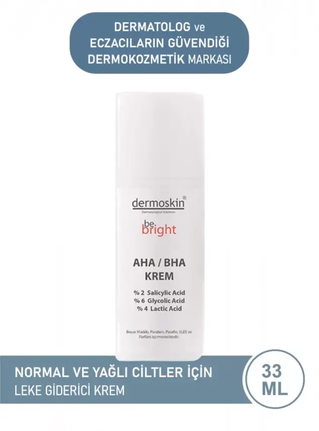 Dermoskin Be Bright AHA/BHA Krem 33 Ml - 1