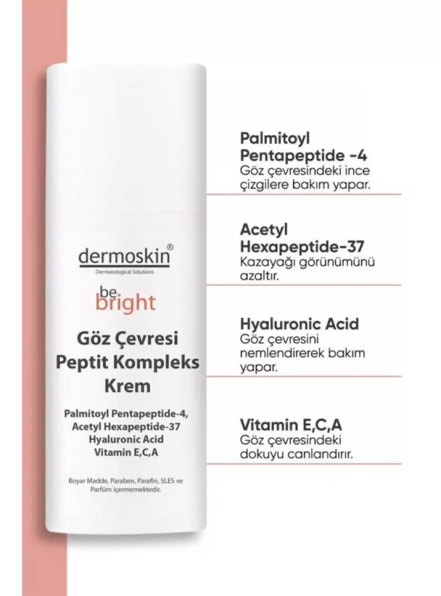 Dermoskin Be Bright Göz Çevresi Peptit Kompleks Krem 15 ml - Dermoskin