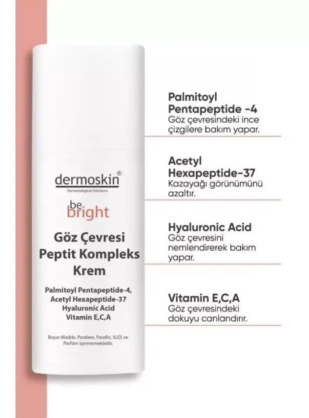Dermoskin Be Bright Göz Çevresi Peptit Kompleks Krem 15 ml - 1