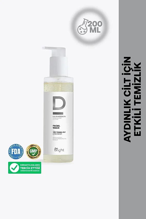 Dermoskin Be Bright Lekeli Ciltler için Yüz Yıkama Jeli 200 ml - 1