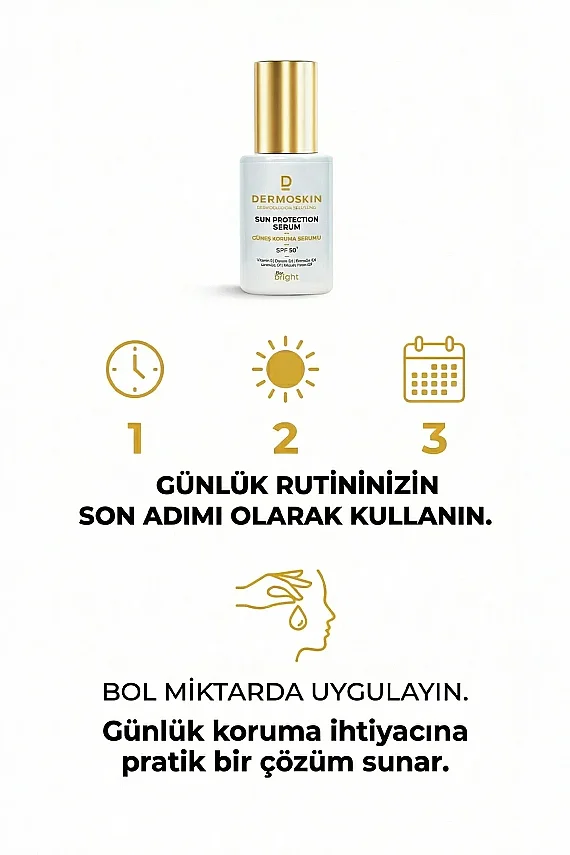 Dermoskin Be Bright SPF50+ Güneş Koruma Serumu 30 ml - 5