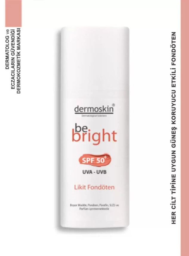 Dermoskin Be Bright SPF50+ Likit Fondöten 33ml - Light - Dermoskin