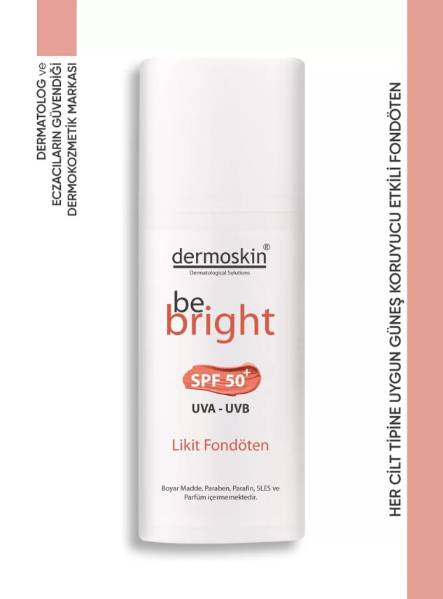 Dermoskin Be Bright SPF50+ Likit Fondöten 33ml - Medium - Dermoskin