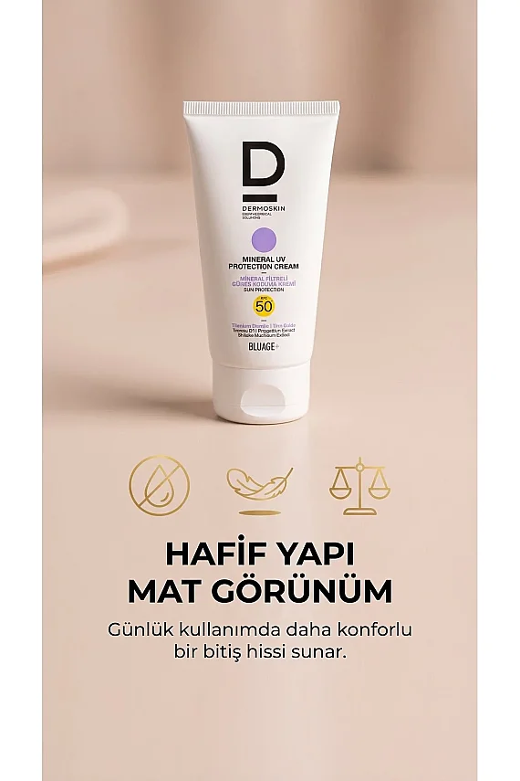 Dermoskin Bluage+ SPF50+ Mineral Filtreli Güneş Koruma Kremi 50 ml - 2