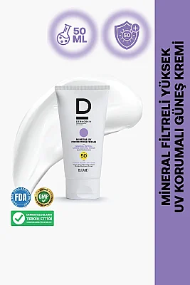 Dermoskin Bluage+ SPF50+ Mineral Filtreli Güneş Koruma Kremi 50 ml - Dermoskin