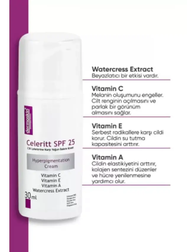 Dermoskin Celeritt SPF 25 Cream 30 ml Bakım Kremi - 2